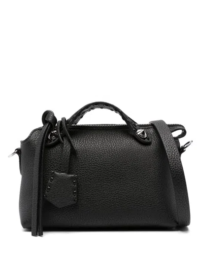 Fendi By The Way Mini Leather Handbag In Black