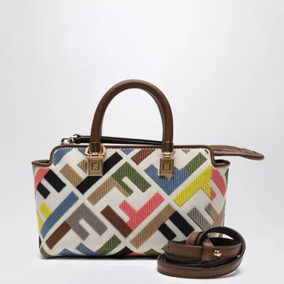 Fendi By The Way Multicoloured Canvas Minibag With Ff Embroidery Women