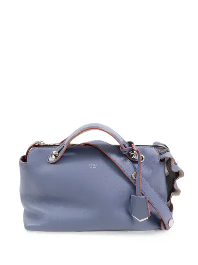 Pre-owned Fendi By The Way Ruffle Shoulder Bag In Blue