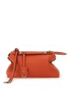 Fendi By The Way Saddle Bag Medium In Red