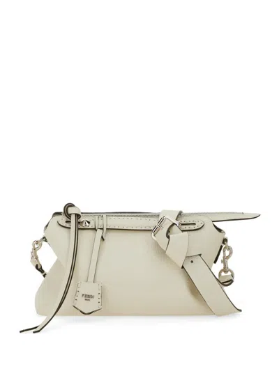 Fendi By The Way Saddle Bag Medium In White