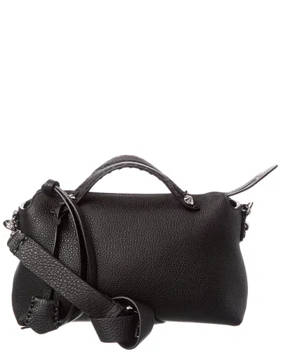 Fendi By The Way Selleria Medium Leather Shoulder Bag In Black