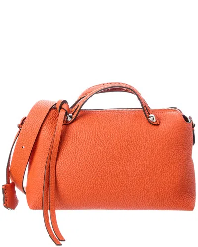 Fendi By The Way Selleria Medium Leather Shoulder Bag In Orange