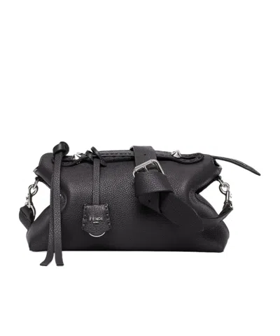 Fendi By The Way Selleria Medium Shoulder Bag In Black