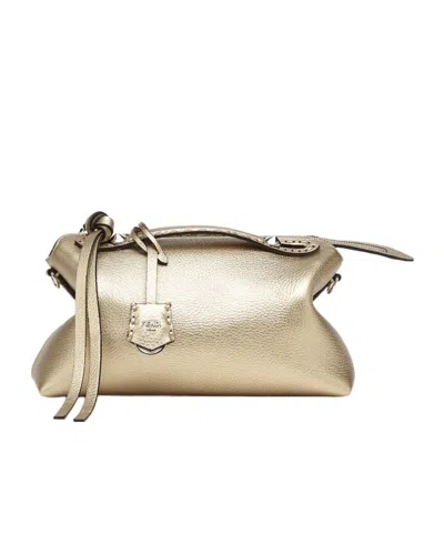 Fendi By The Way Selleria Medium Shoulder Bag In Nude