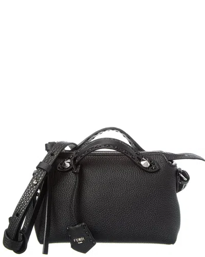 Fendi By The Way Selleria Mini Leather Satchel In Black