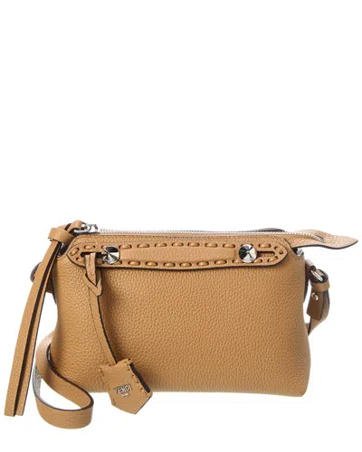 Fendi By The Way Selleria Mini Leather Satchel In Beige