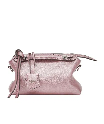 Fendi By The Way Selleria Medium Shoulder Bag In Nude