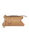 Fendi Cappuccino-colored Selleria Mini-bag With 156 Hand-sewn Stitches In Nude