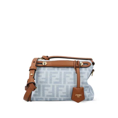 Fendi By The Way Soft Ff Jacquard Mini Bag In Blue