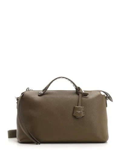 Fendi By The Way Soft Large Selleria Macro In Wood