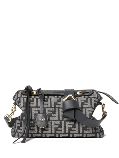FENDI FENDI BY THE WAY SOFT MEDIUM DENIM-EFFECT FF JACQUARD BAG
