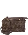 Fendi By The Way Soft Medium Ff Jacquard & Leather Shoulder Bag