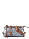Fendi By The Way Soft Medium Ff Jacquard Denim Crossbody Bag