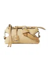 Fendi Jacquard Fabric Bag With Raffia Ff In Beige