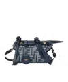 Fendi Soft Mini Shoulder Bag Top Handle Strap In Blue