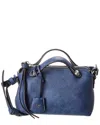 Fendi By The Way Soft Mini Denim-effect Leather Shoulder Bag In Blue