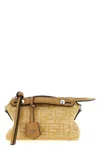 Fendi Soft Mini Handbag Textured Pattern In Gold