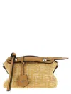Fendi Soft Mini Handbag Textured Pattern In Gold