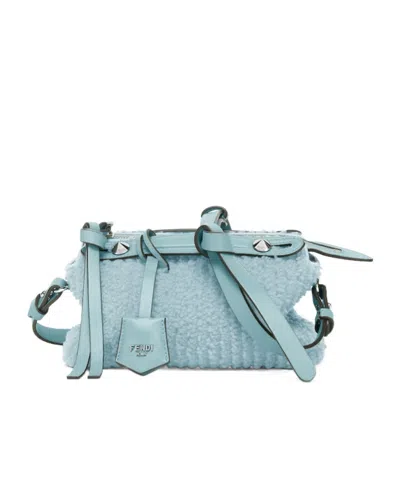 Fendi By The Way Soft Mini Shoulder Bag In Light Blue