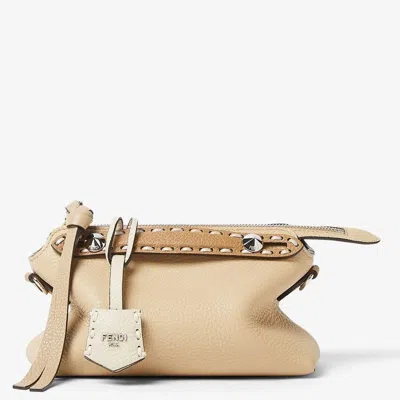 Fendi By The Way Soft Minibag In Beige Leather