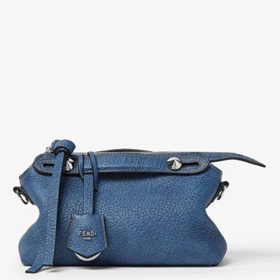 Fendi By The Way Soft Minibag In Blue Denim-effect Leather Women