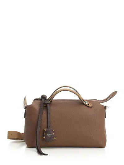 Fendi By The Way Soft Selleria Macro Handbags Brown