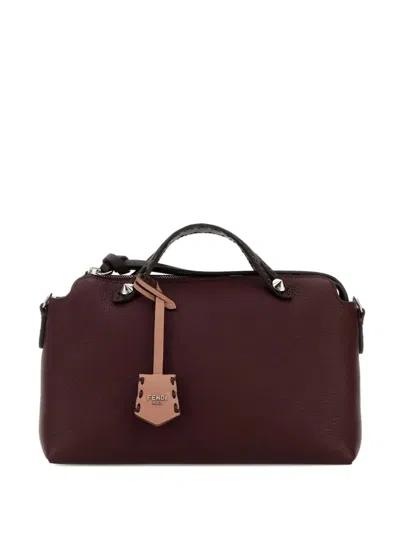 Fendi By The Way Soft Selleria Medium Bag With Macro Stitching In Brown