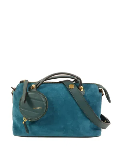 Pre-owned Fendi By The Way Suede Tote Bag In Blue
