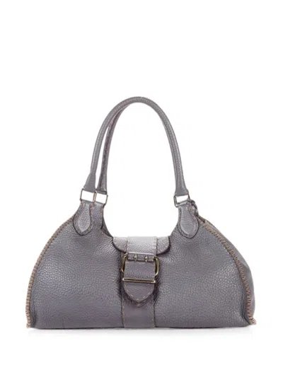 Pre-owned Fendi By The Way Whipstitch Shoulder Bag In Purple