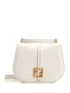 Fendi White Leather C Mon Medium Shoulder Bag In White