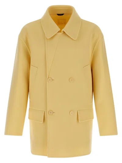 FENDI CABAN COAT COATS AND TRENCH COATS YELLOW