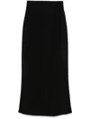 Fendi Gonna In Cady Stretch Nero  Donna In Black