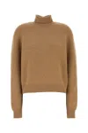 Fendi Turtleneck Long Sleeved Knitted Jumper In Biscuit