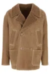 Fendi Giubbino In Montone Cammello Uomo In Brown