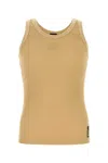 Fendi Camel Stretch Nylon Tank Top