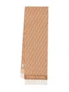 Fendi Camel Wool And Cashmere Ff Scarf Accessories In Brown