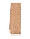 Fendi Camel Wool And Cashmere Ff Scarf Accessories In Brown