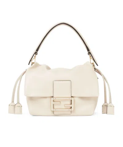 Fendi Camelia Nappa Leather Mini-bag In White