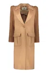 Fendi Camelwool Coat In Brown