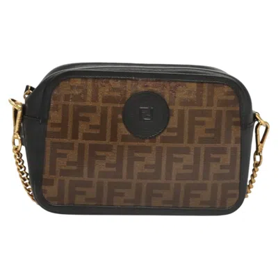 Pre-owned Fendi Camera Case Brown Canvas Shoulder Bag ()
