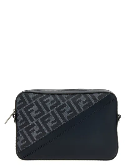 Fendi Diagonal Camera Case In Blue