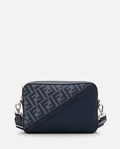 Fendi Diagonal Camera Case In Blue