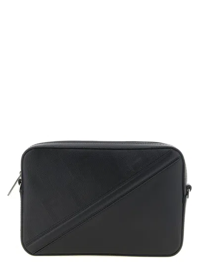 Fendi Camera Case  Diagonal Shoulder Bag In Black