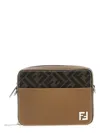 Fendi Jacquard Print Leather Shoulder Bag