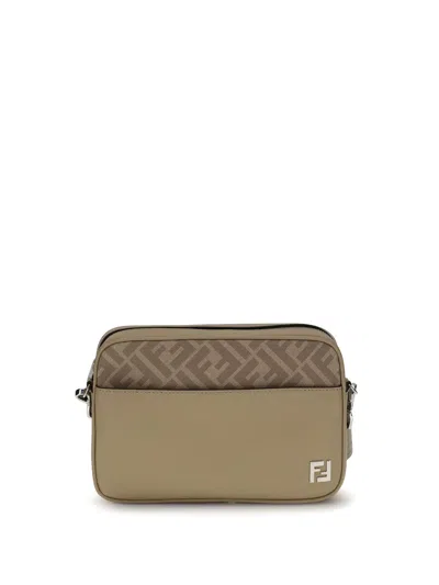 FENDI CAMERA CASE SQUARED FF SHOULDER BAG