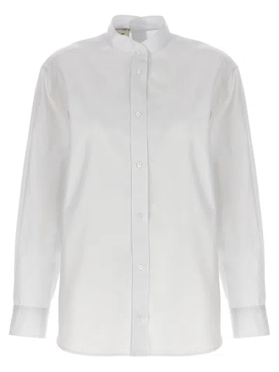 Fendi Poplin Cotton Shirt In White