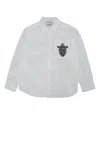 Fendi Embroidered-shield Shirt In White