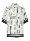 Fendi Multicolor Tools Print Shirt In White