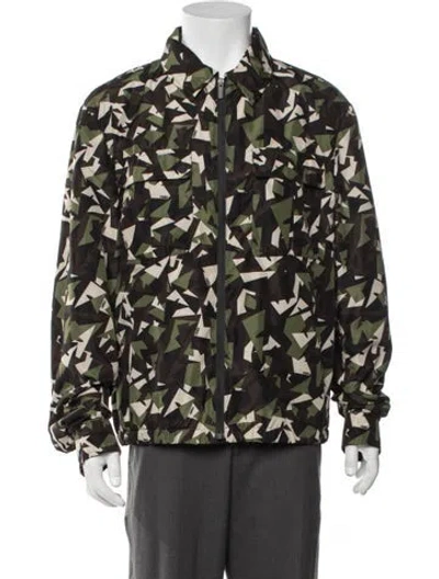 Pre-owned Fendi Camouflage Print Jacket In Green